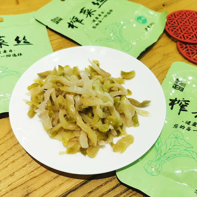 纯素正耕涪陵榨菜丝佐餐菜开胃即食下饭菜腌拌无碘佛家寺院零食品 - 图0