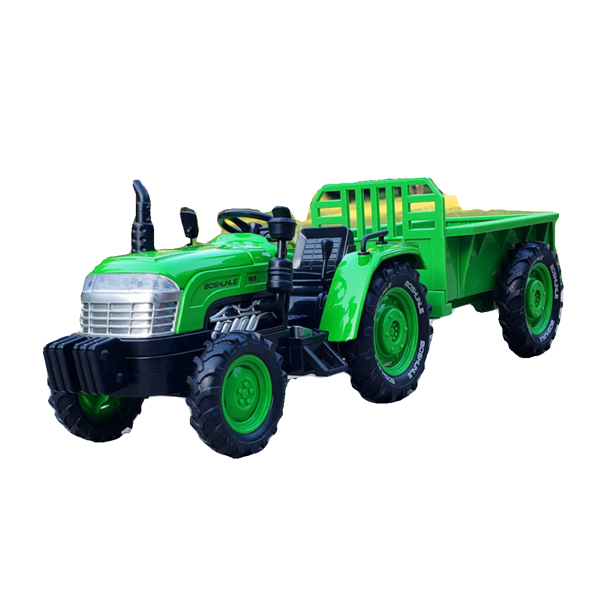 合金拖拉机带车斗合金农用车模型声光回力运输车男孩儿童玩具车模 - 图3