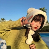 Японская милая бархатная брендовая зимняя шапка, с медвежатами, в корейском стиле, популярно в интернете