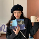 Летний японский ретро берет, тонкая универсальная шапка, из хлопка и льна, в корейском стиле