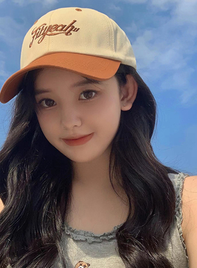 艾佳微撞色百搭鸭舌帽女夏季