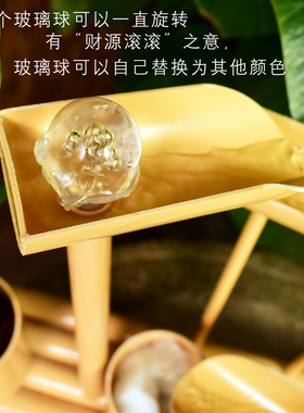 配风水球鱼缸流水摆件水车流水器