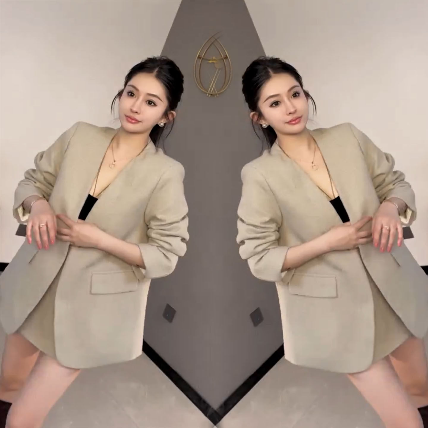 2025秋冬季新款纯色西装外套半身裙套装女高级感气质通勤两件套潮,淘宝优惠券,粉丝福利购,淘宝优惠卷
