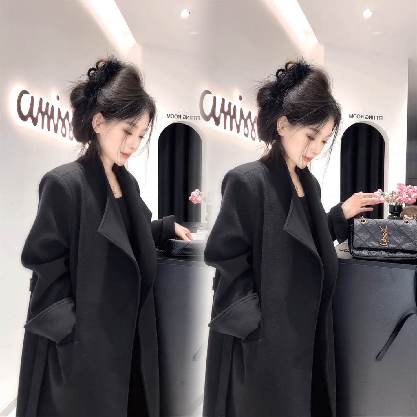 时尚显瘦高级感宽松显瘦中长款外套2025年秋冬新款轻奢百搭外套潮,淘宝优惠券,粉丝福利购,淘宝优惠卷