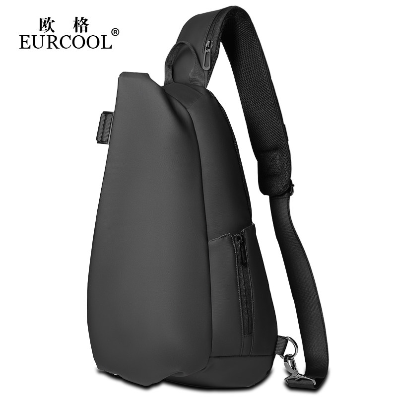 男士胸包单肩大容量韩版个性斜挎包 欧格男士包袋
