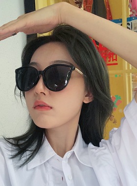 欧美时尚复古方框太阳镜镶钻舒适