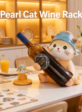 可爱树脂猫咪红酒架乔迁送礼