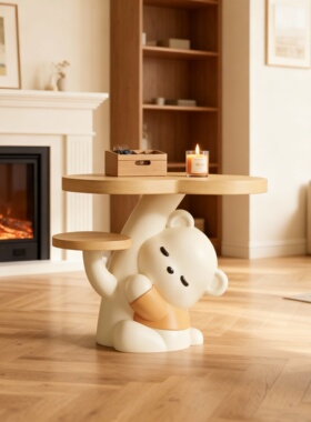 可爱小熊造型树脂玄关收纳摆件