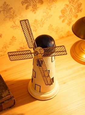 欧式风车树脂桌面摆件