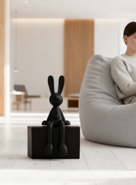 现代简约动物造型树脂桌面摆件