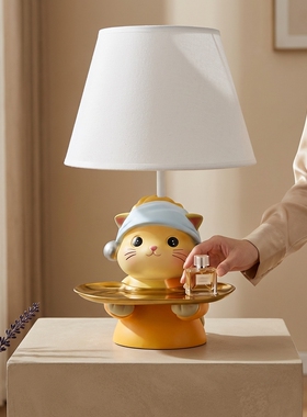 可爱猫咪树脂可发光桌面摆件