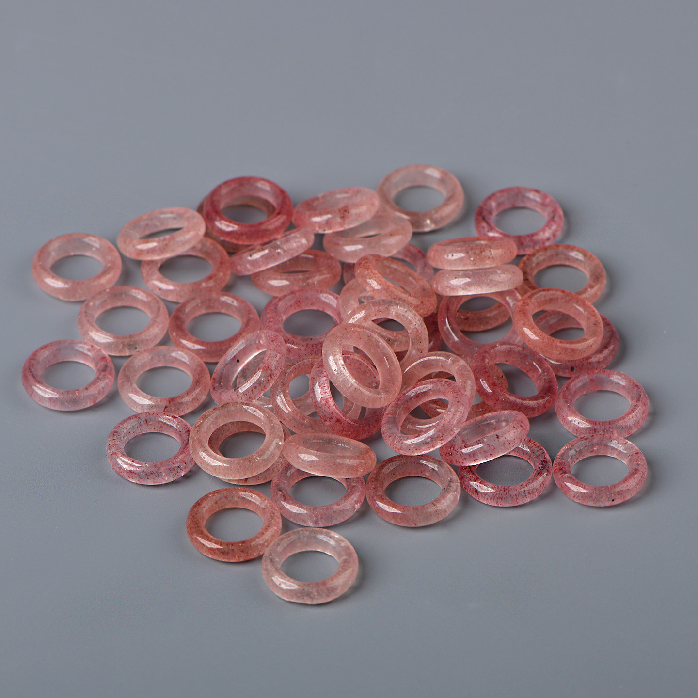 天然水晶白体草莓晶跑环吊坠DIY手工饰品配饰串珠手串项链高品,淘宝优惠券,粉丝福利购,淘宝优惠卷