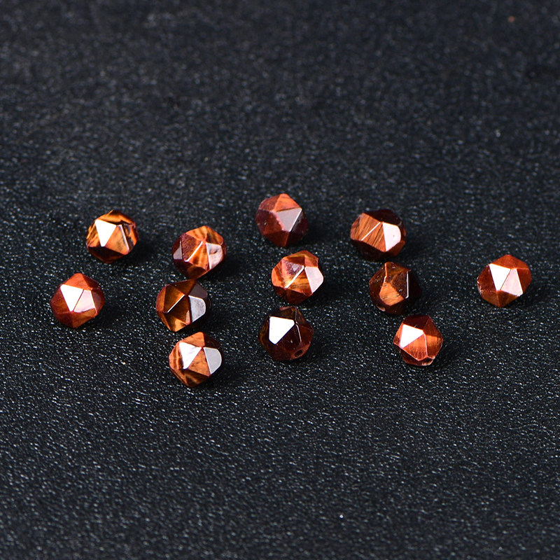 天然红虎眼钻石面切面不规则散珠diy手工饰品配件材料串珠单珠,淘宝优惠券,粉丝福利购,淘宝优惠卷