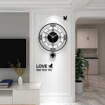 Elegant hanging clock Living room Eurostyle mute Idea modern minimalist clock Decorative Art Hanging Watch Fashion Quartz Clocks