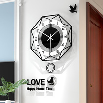 Elegant Nordic timepiece hanging bell living room mute modern minimalist clock restaurant creative fashion hanging watch quartz clock