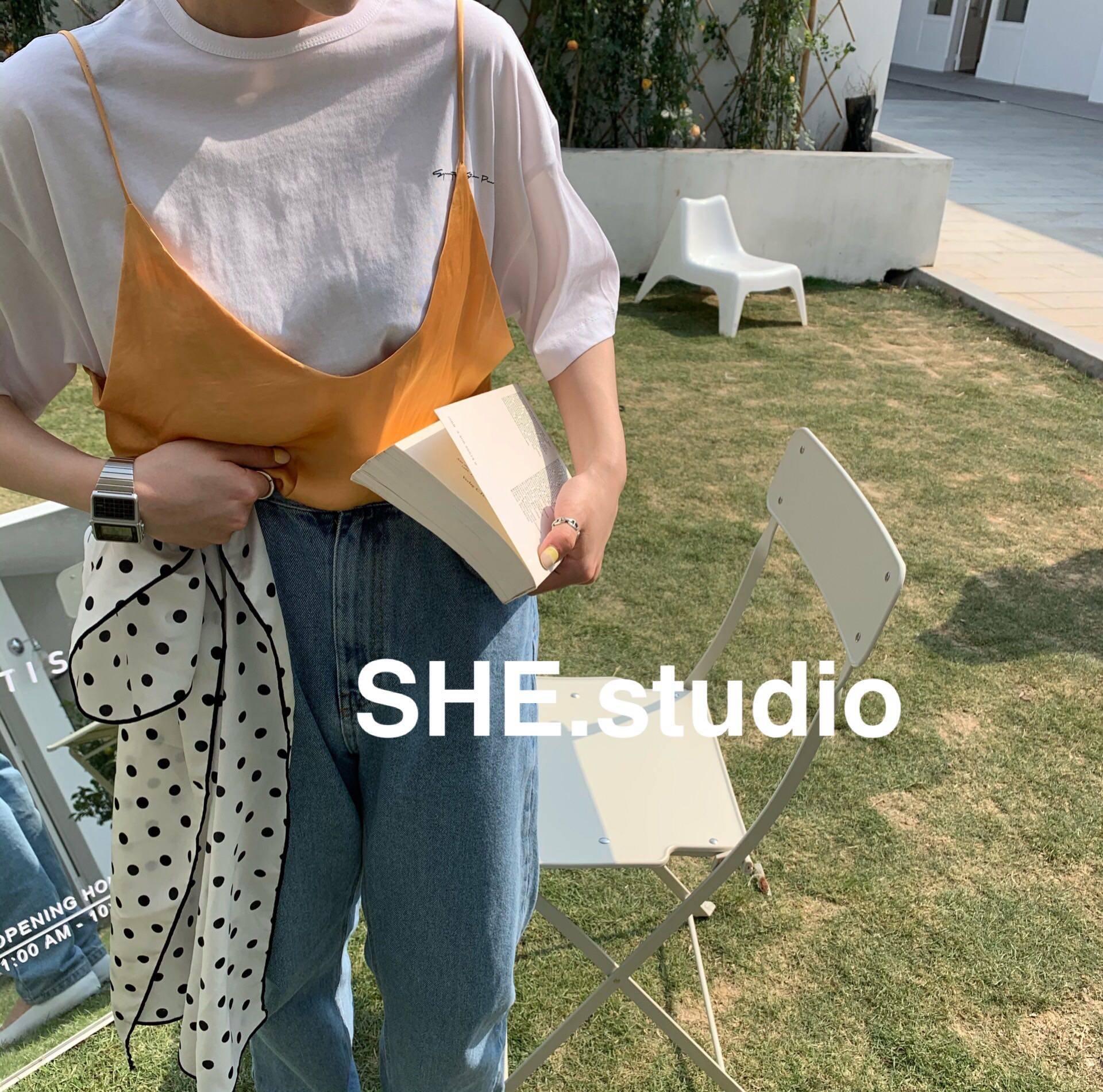 s&she/ 2020夏季新款韩版港风t恤 小胖家女装店T恤