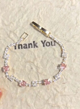 夏日清凉感锆石百搭手链爆闪高颜