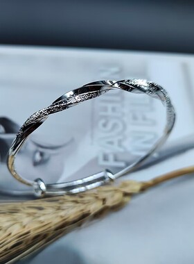 莫比乌斯手环女实心镯生日礼