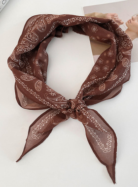 复古丝巾印花围巾项链港风高级感