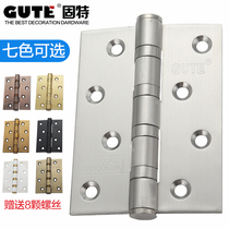 GUTE fixed house door wood door buffer hardware hinge hinge 4 inch 4 bearings 3 0 thick stainless steel anechoic foldout