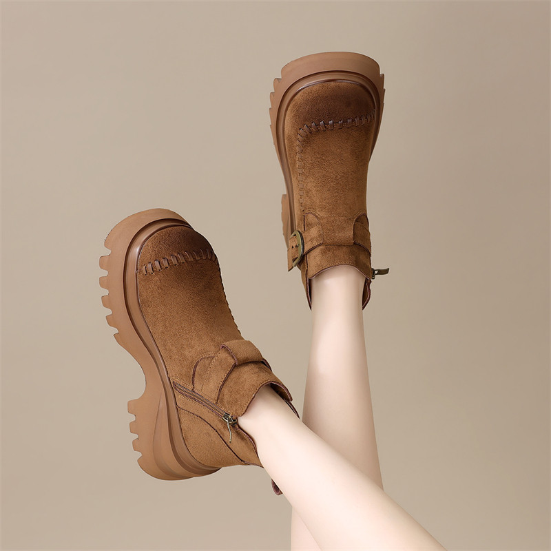 厚底马丁靴女2025秋冬季新款复古英伦风百搭软底防滑舒适轻便短靴,淘宝优惠券,粉丝福利购,淘宝优惠卷