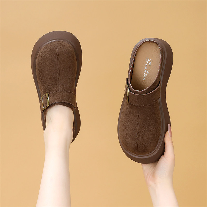 复古勃肯拖鞋女外穿2026年春秋新款厚底懒人休闲一脚蹬包头半拖鞋,淘宝优惠券,粉丝福利购,淘宝优惠卷