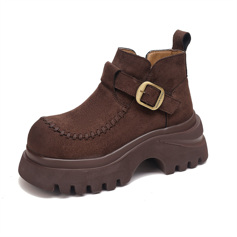 厚底马丁靴女2025秋冬季新款复古英伦风百搭软底防滑舒适轻便短靴,淘宝优惠券,粉丝福利购,淘宝优惠卷