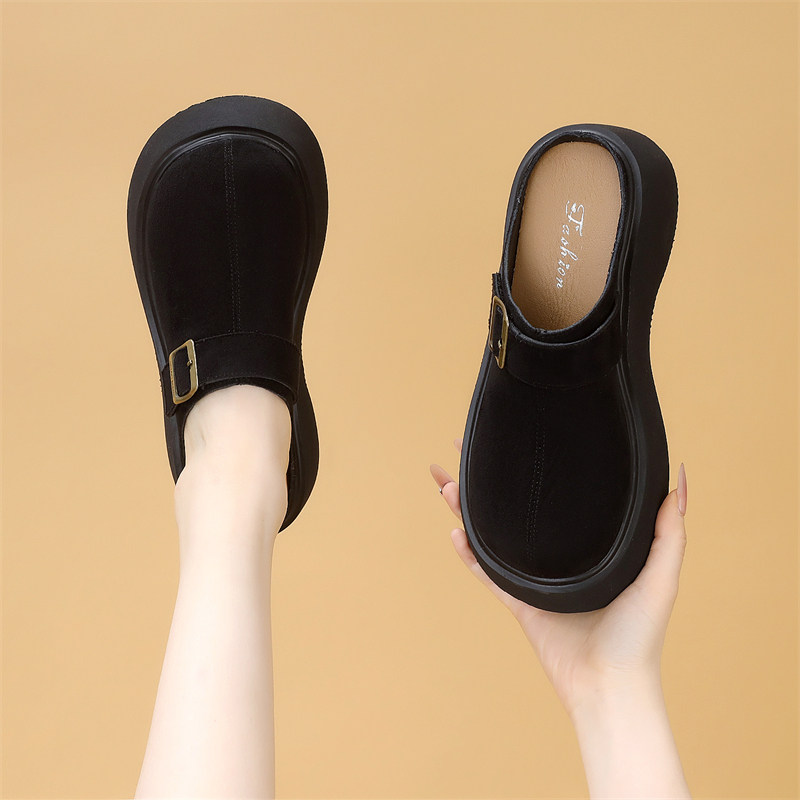 复古勃肯拖鞋女外穿2026年春秋新款厚底懒人休闲一脚蹬包头半拖鞋,淘宝优惠券,粉丝福利购,淘宝优惠卷