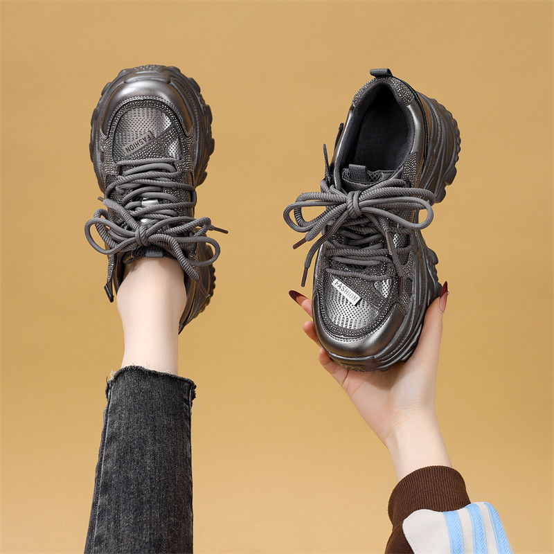 厚底老爹鞋女2025年秋冬新款增高百搭轻便休闲鞋加绒学院风运动鞋,淘宝优惠券,粉丝福利购,淘宝优惠卷