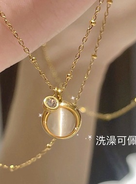 福喜吊坠钛钢锁骨链女款项链挂件