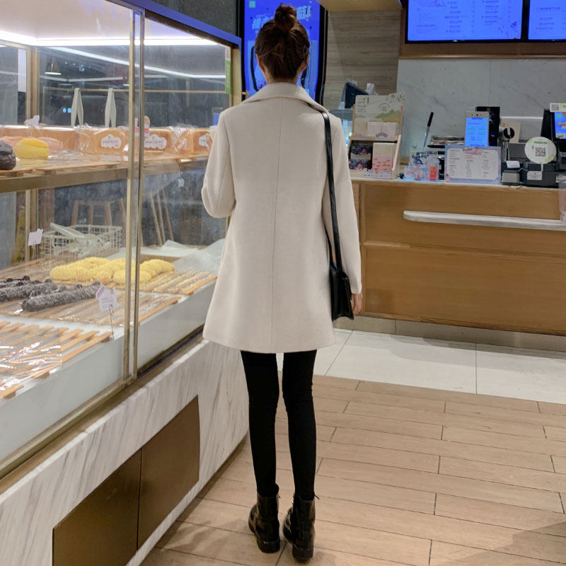 毛呢外套中长款小个子2020秋冬季 姿莲娜毛呢外套