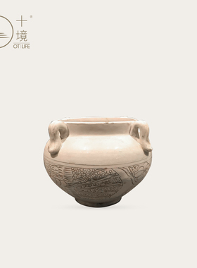 珍珠白瓷新中式风客厅样板房软装