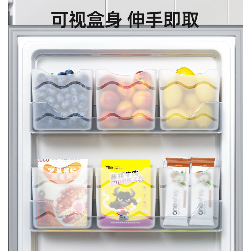 冰箱侧门收纳盒侧面储物门上分装整理神器内侧保鲜食品级盒子厨房-图0