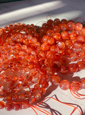 天然男女水晶红胶花鸩羽幽灵