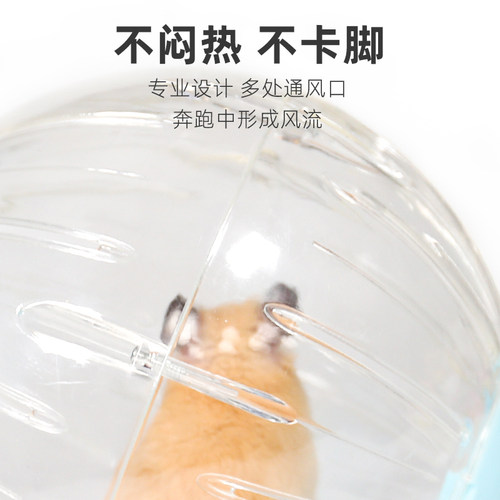 再再仓鼠跑球跑轮解闷玩具金丝熊用品大全超静音不卡脚运动跑步球 - 图3
