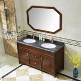 Современный новый китайский сплошной древесина Комбинированный шкаф для ванной комнаты с антикварным китайским шкафом в стиле двойной кастрюль двойной горшок с двойным горшками шкаф