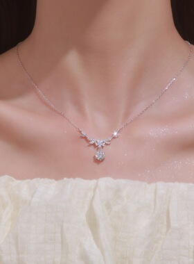 s925纯银麦穗项链女小众高级设计