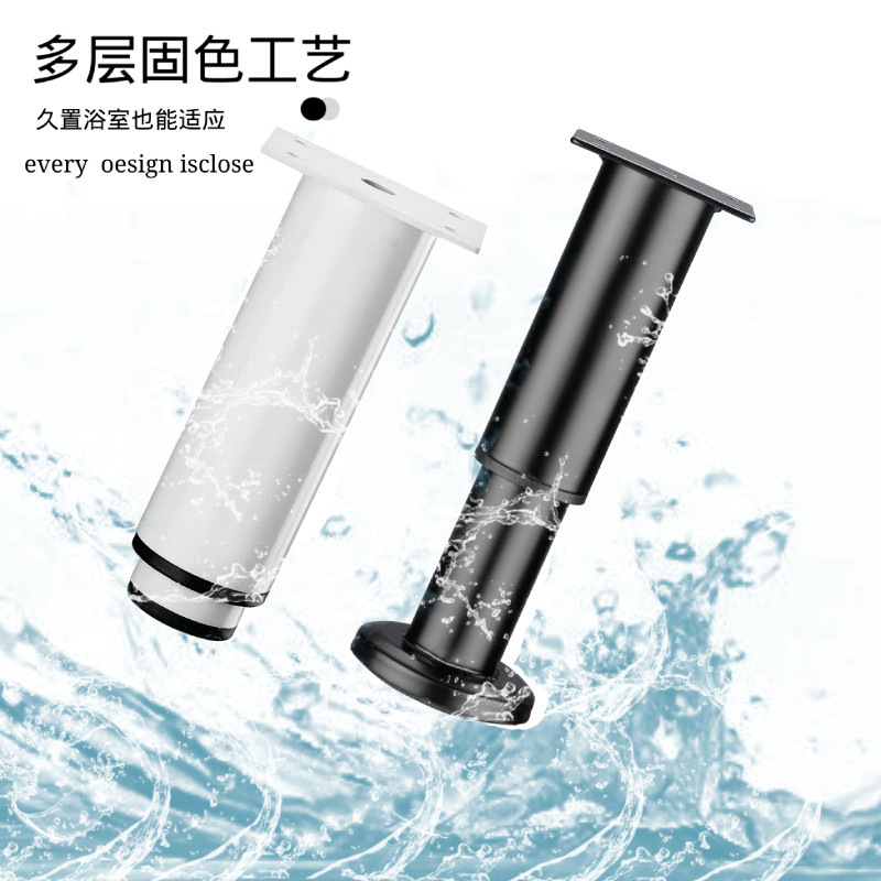 沙发柜脚电视柜金属支撑脚茶几增高可调腿冷轧钢鞋柜脚免打孔按照 - 图0