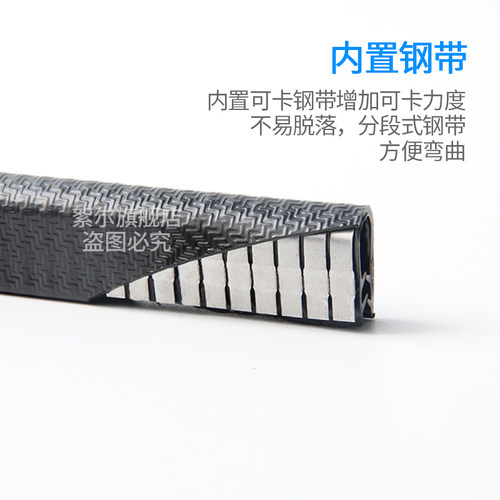 橡胶U型密封条包边防撞嵌条汽车骨架装饰钣金保护条电柜配电柜 - 图1