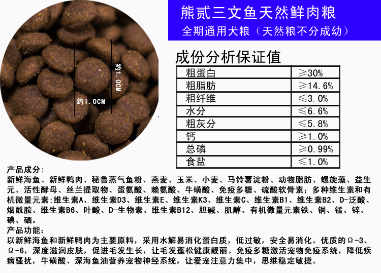 大型犬幼犬粮金毛萨摩耶哈士奇自制渴望狗粮阿拉斯加德牧通用型 - 图1