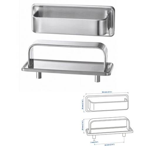 现代简约镍拉丝抽屉柜门拉手银色哑光家具橱柜子欧式抽屉五金把手 - 图2
