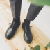 New England Phiên bản tiếng Hàn của giày lớn nam Hồng Kông retro Martin xu hướng thời trang tròn đầu giày công sở thấp để giúp giày - Giày thấp