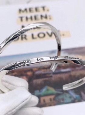 爱心猪鼻子老鹰羽毛开口手镯