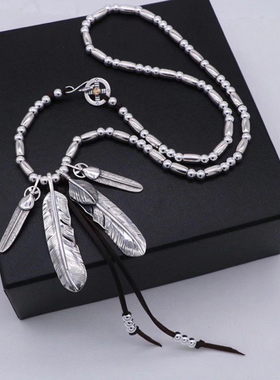 925银点金鹰爪羽毛吊坠