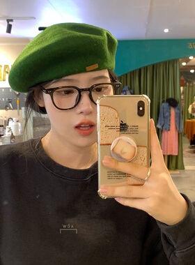 石原美同款蓓蕾复古百搭画家帽子