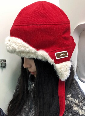 男女款冬季加绒加厚护耳雷锋帽子