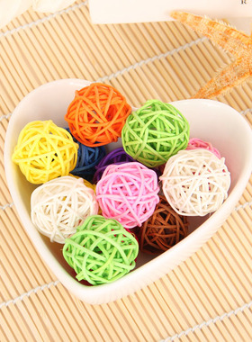 彩色藤球挂饰空中吊饰幼儿园