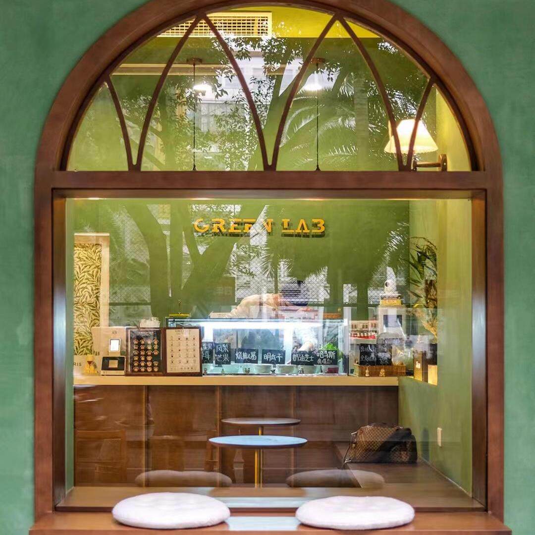 Milk Tea Shop Dessert Bakery Solid Wood Doors and Windows Pure Solid Wood Interior Doors Flat Doors Shop French Double Doors