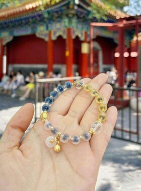 雍和门香灰瓷琉璃手串半糖手链
