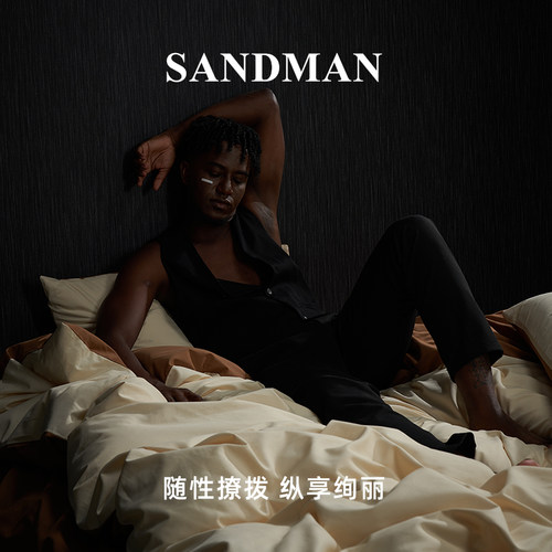 SANDMAN烟火磨毛四件套100S长绒棉秋冬全棉纯棉床单被套床上床品 - 图3